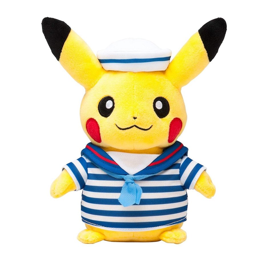 Peluche Pikachu Marinière - Monthly Pikachu Août 2015--0