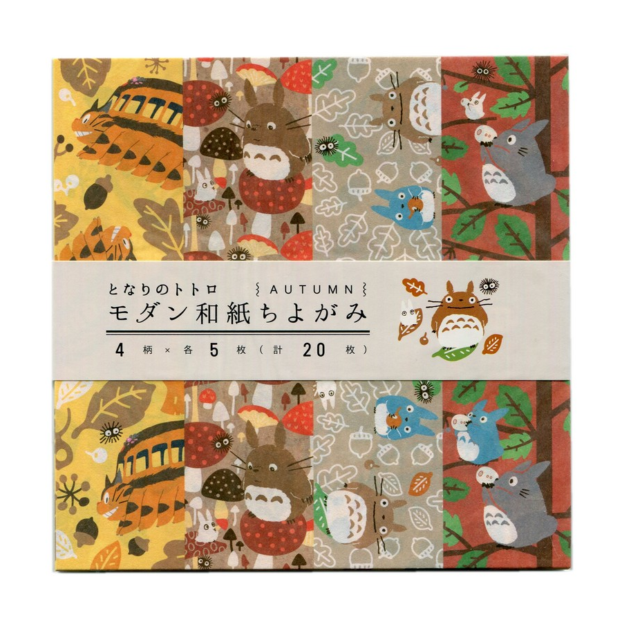 My Neighbor Totoro - Japanese Paper Chiyogami - Autumn Pattern--0