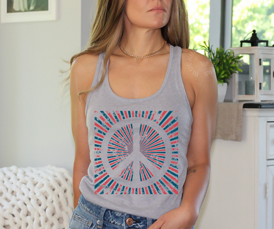 Retro Red White Blue Peace | Fourth of July Tank Top