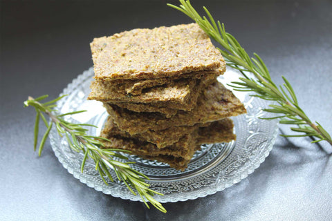 Raw Rosemary Almond, Flax and Chia Savoury Crackers