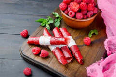 Raspberry Fruit Leather Rolls