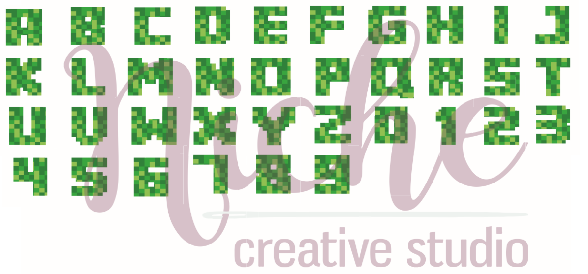 2 Minecraft Letter Decal Niche Creative Studio