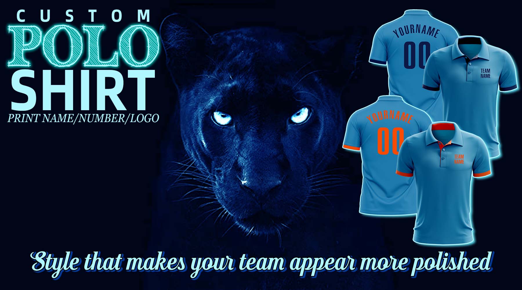 polo panther blue