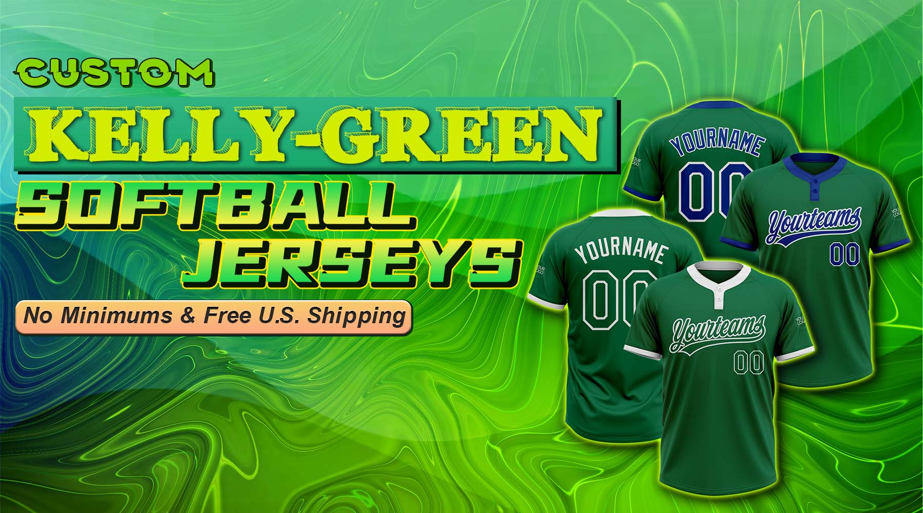 kelly green softball jersey