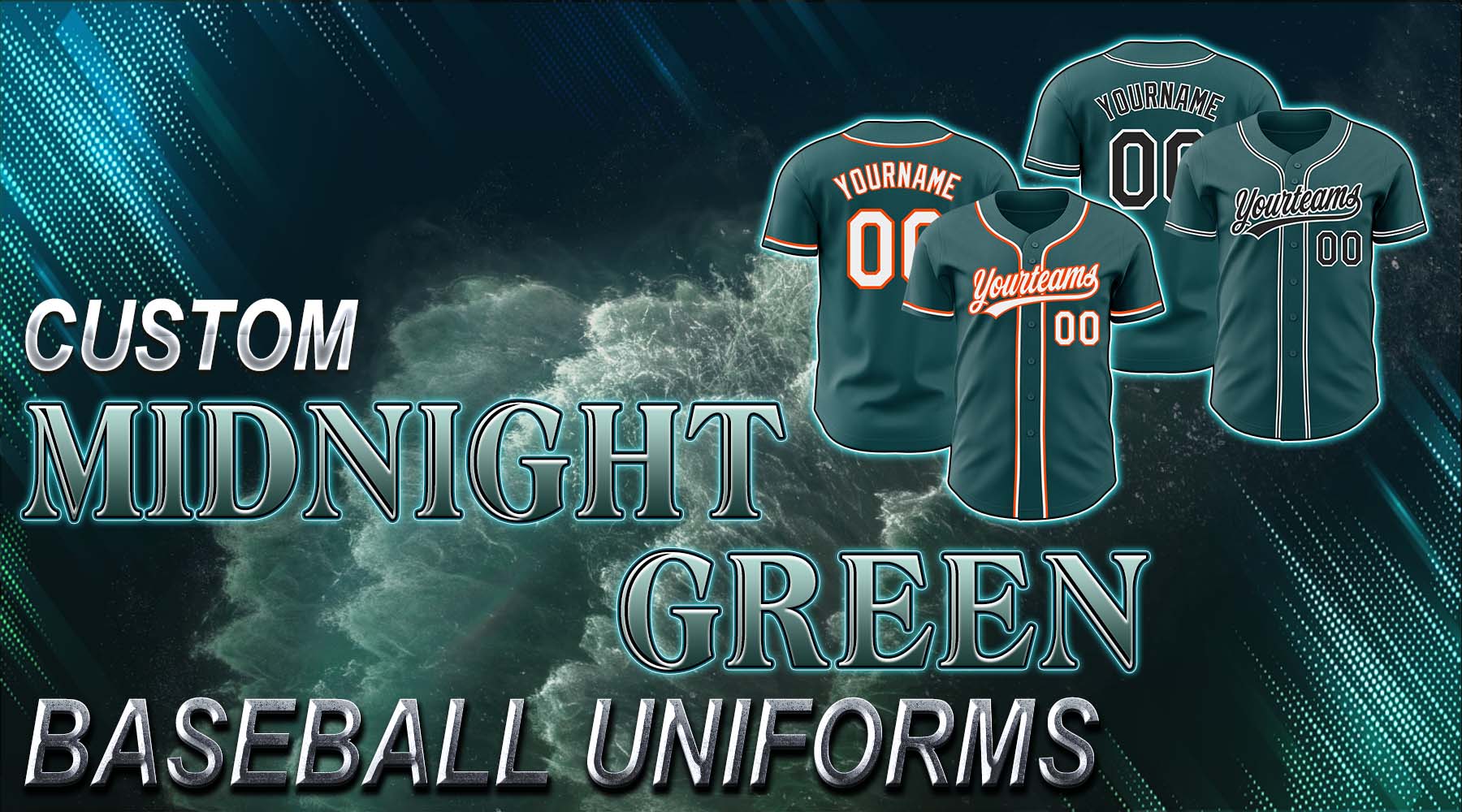 baseball midnight green jersey