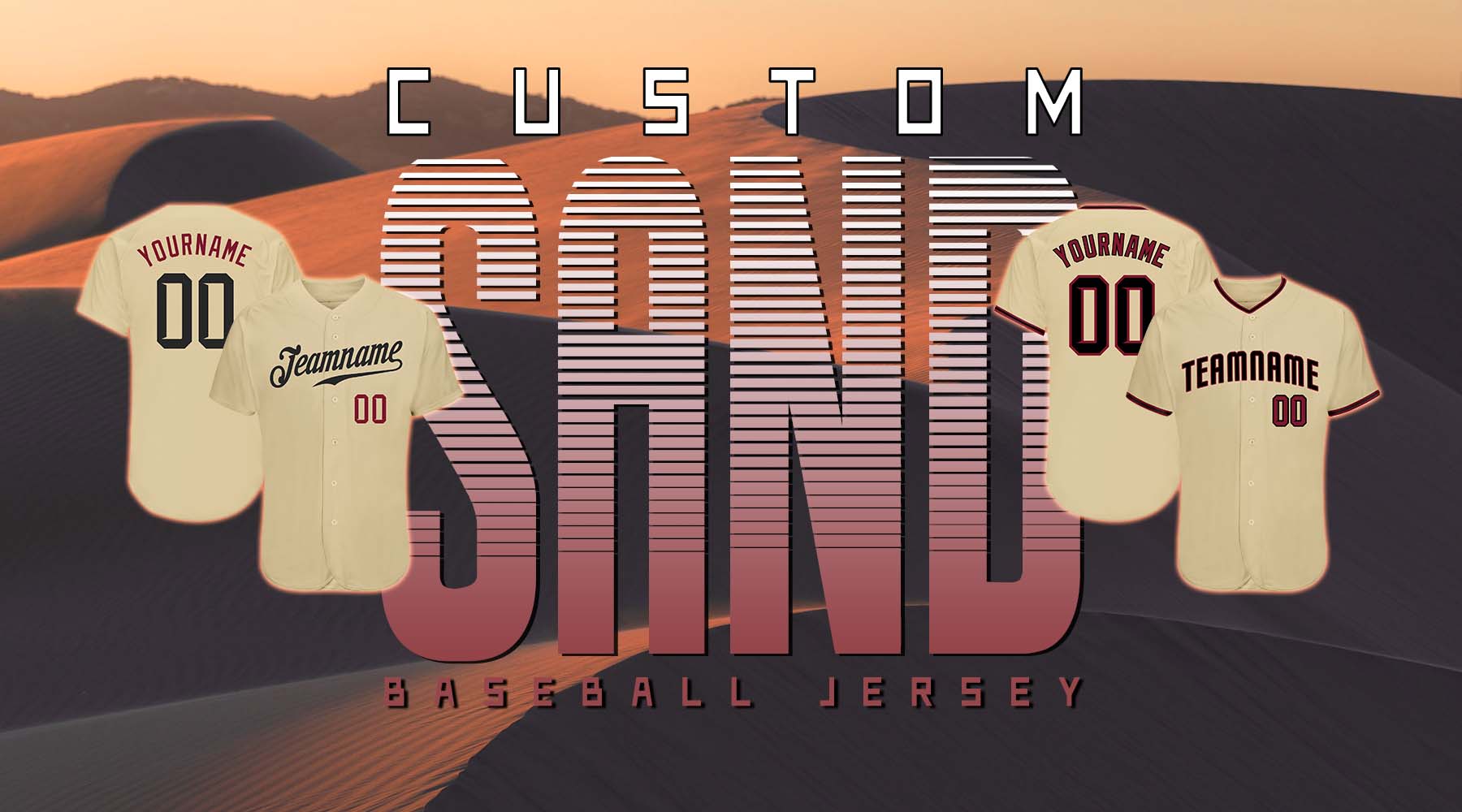 custom baseball sand jersey