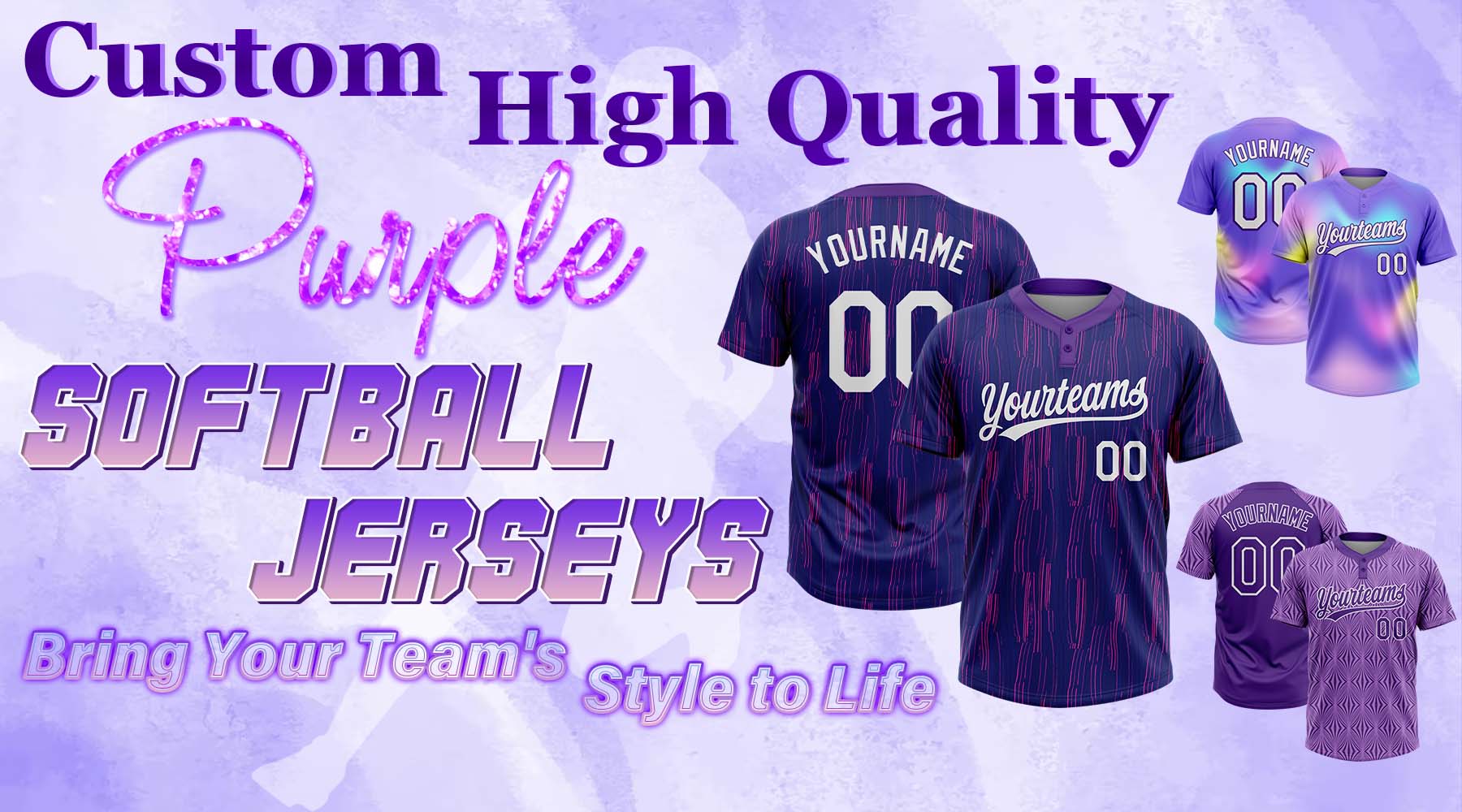 purple softball jersey