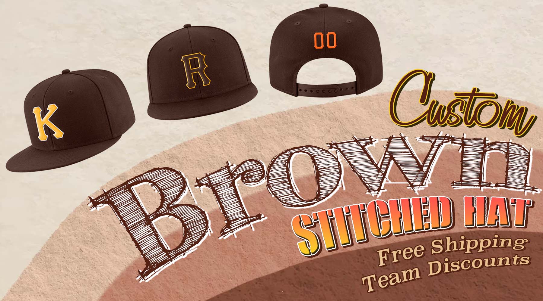 Custom hat brown