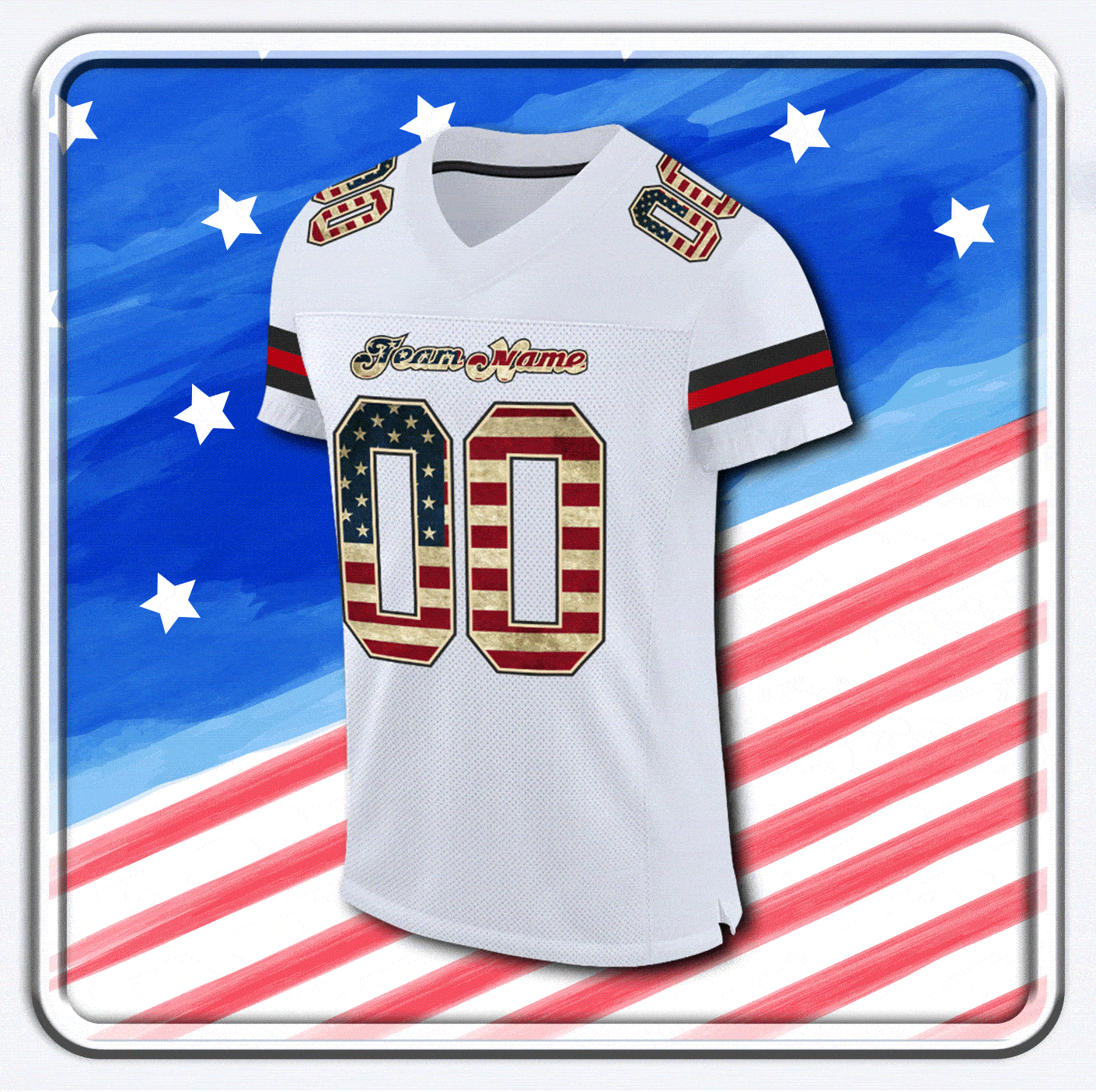 Custom Patriotic Clothing, American Flag Apparel