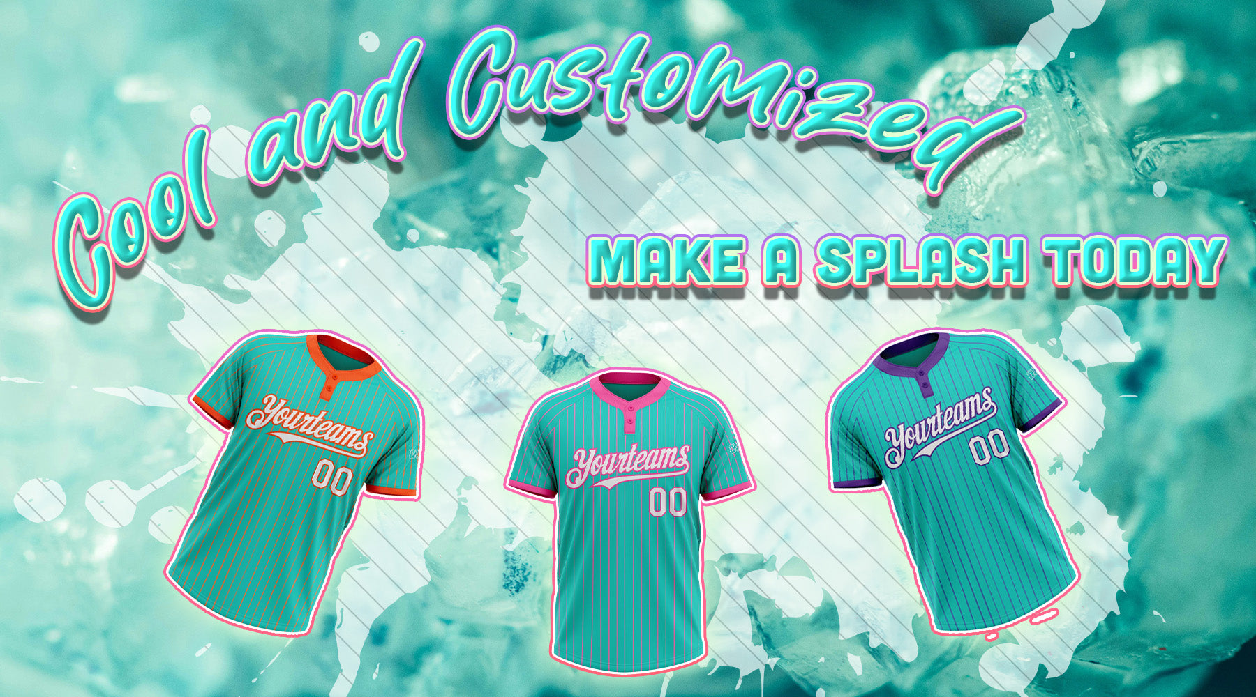 Custom aqua softball jersey