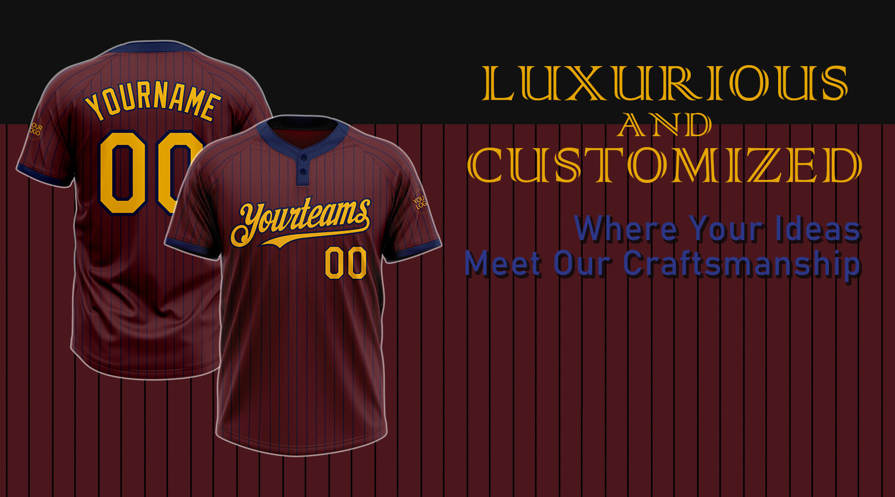 Custom burgundy softball