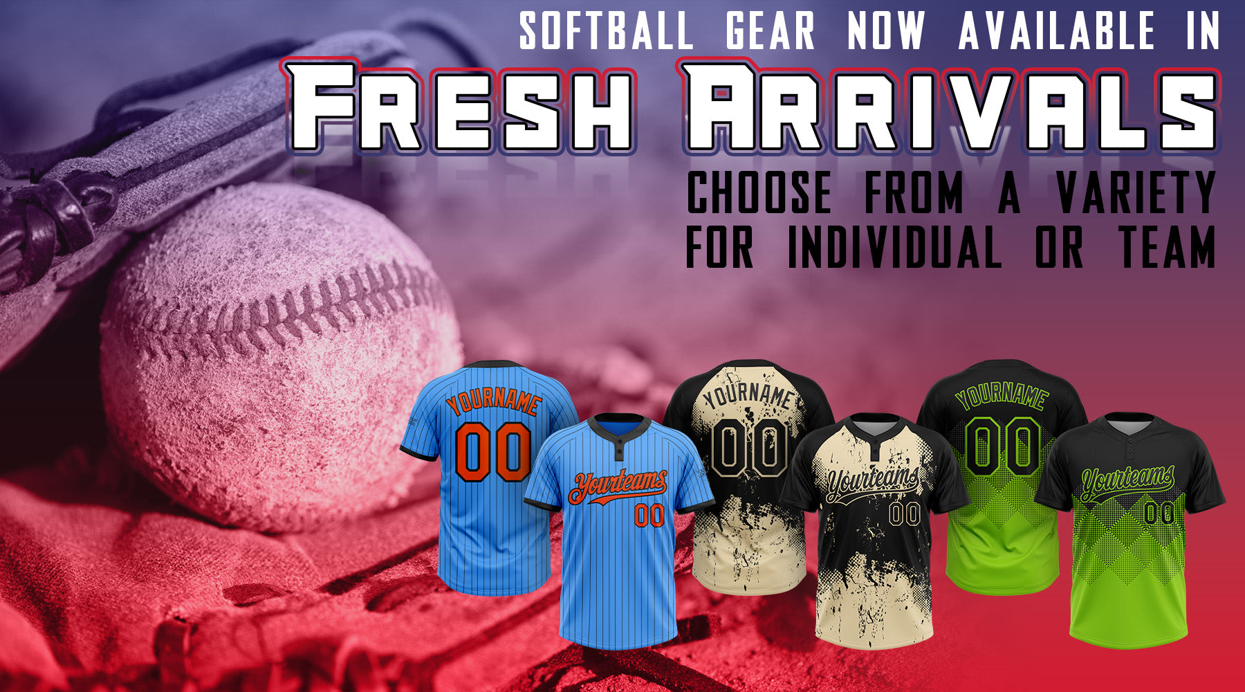 Custom softball new arrivals