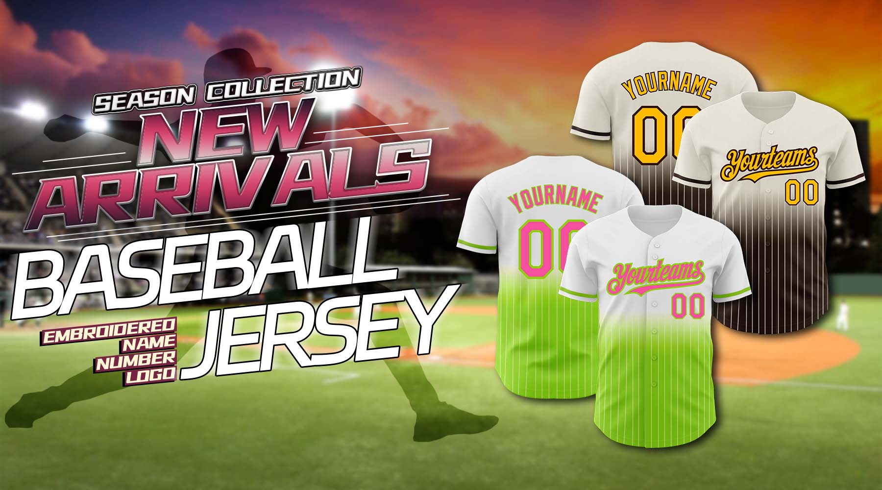 Custom baseball jersey new arrival