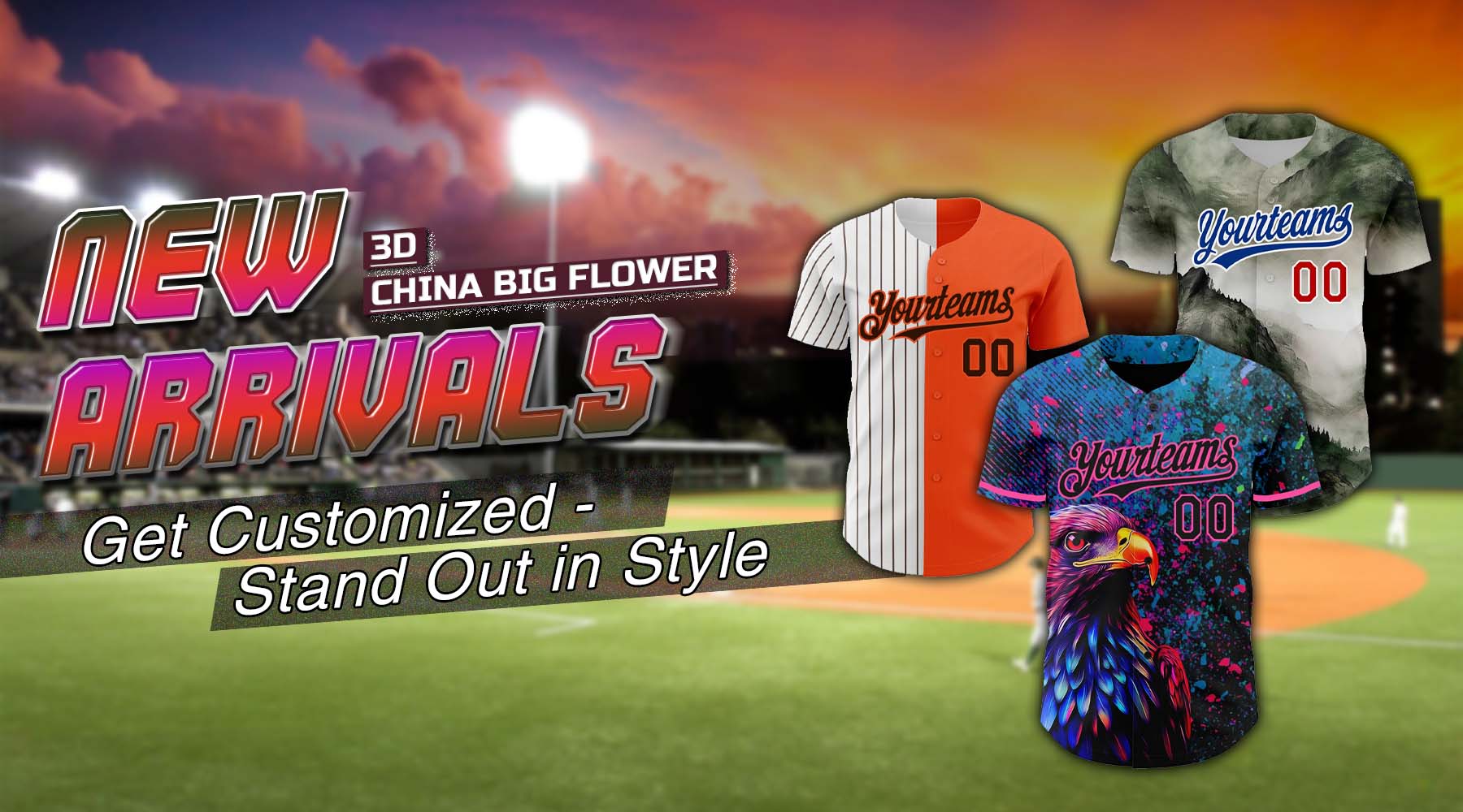 Custom baseball jersey new arrival