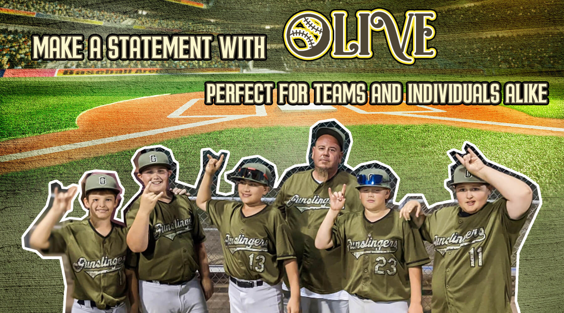 custom baseball olive jersey