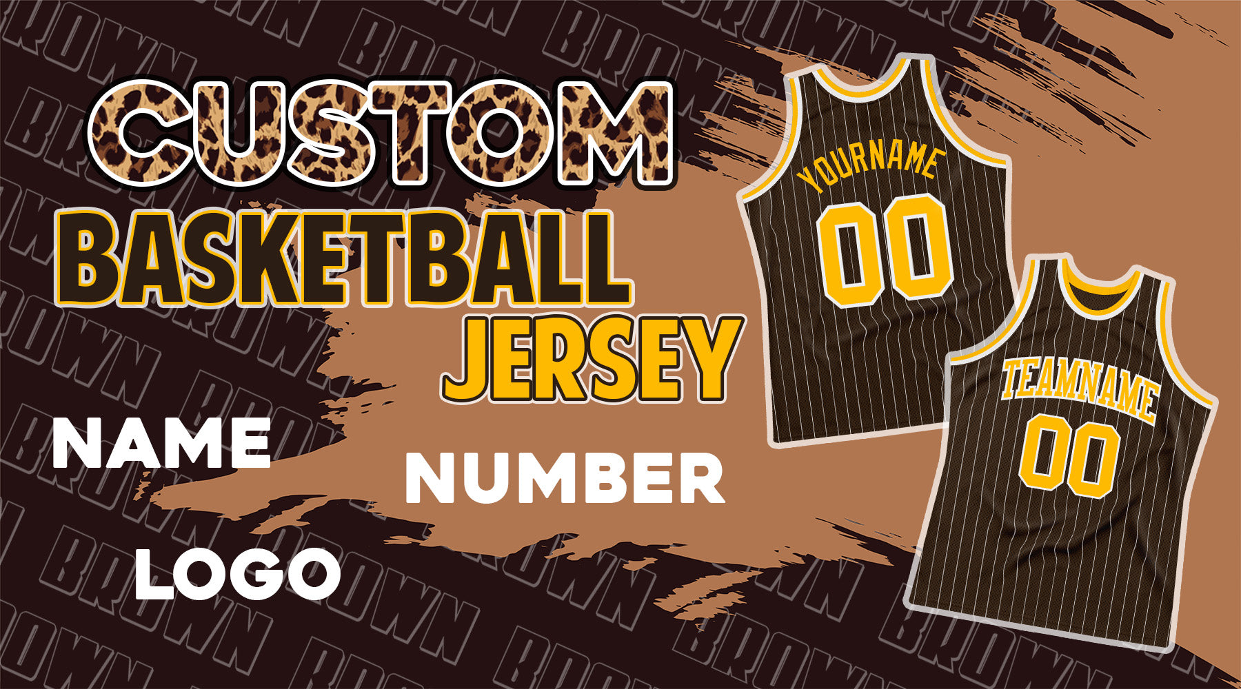 custom basketball brown jersey