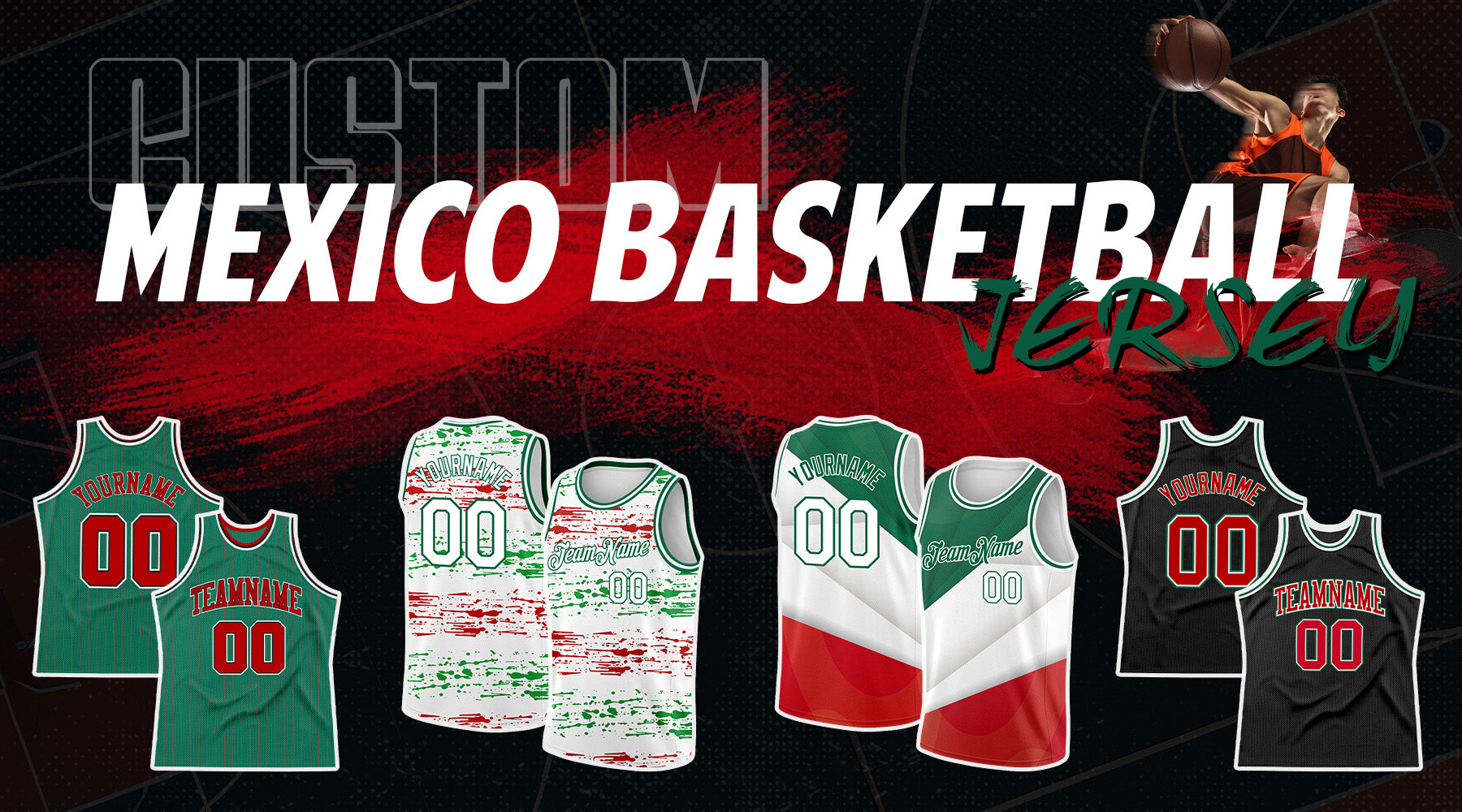 custom basketball mexico jersey