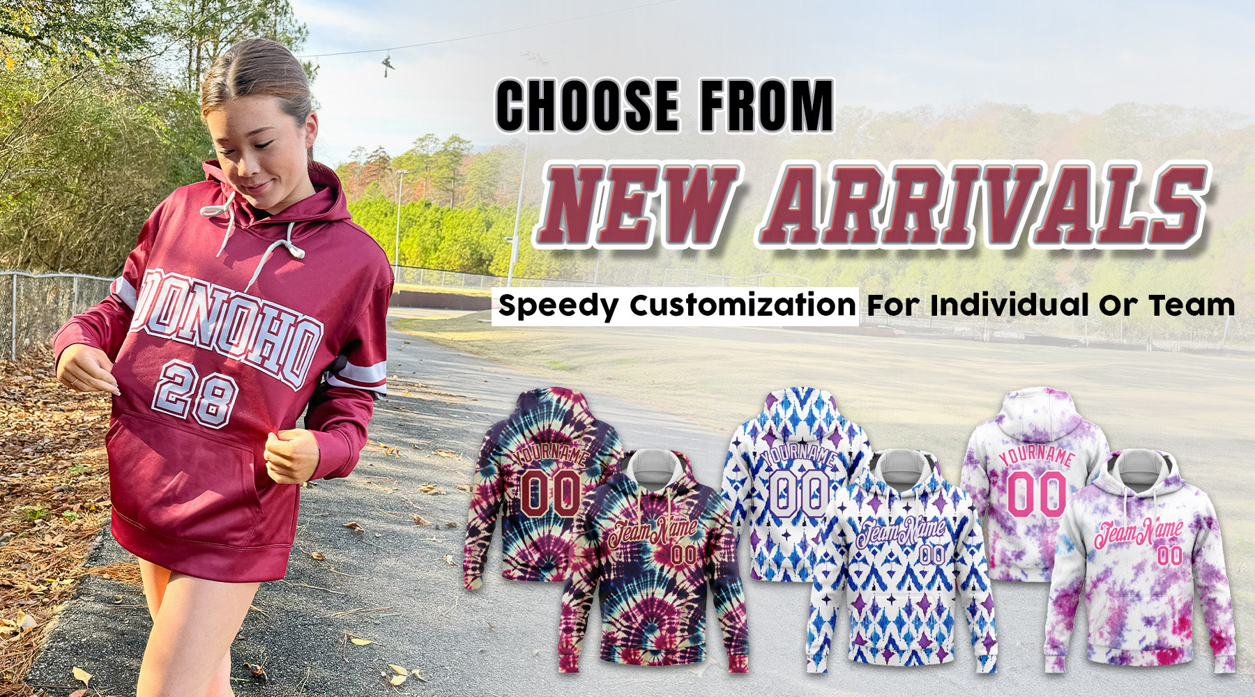 custom hoodie jersey new arrivals