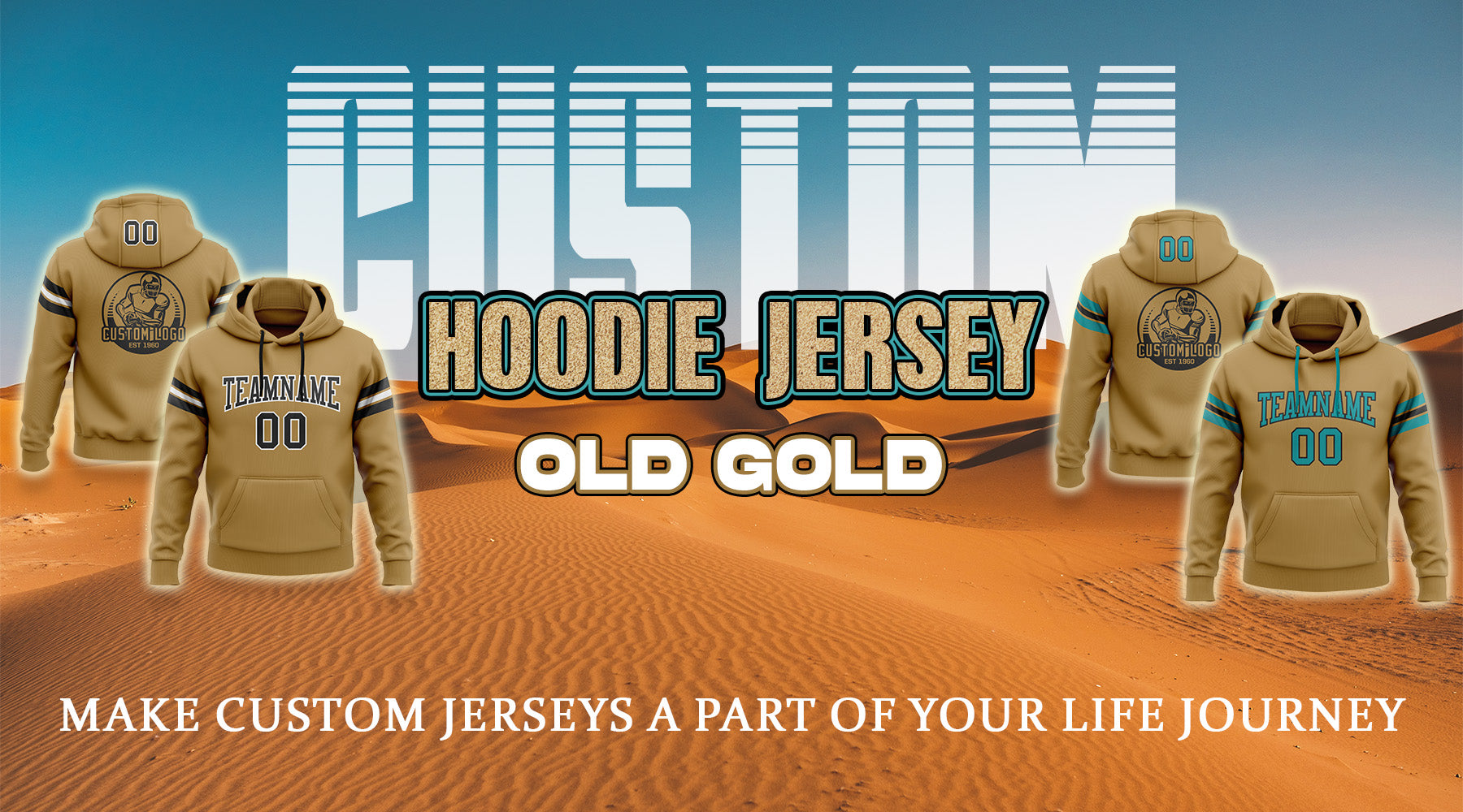 custom hoodie old gold jersey