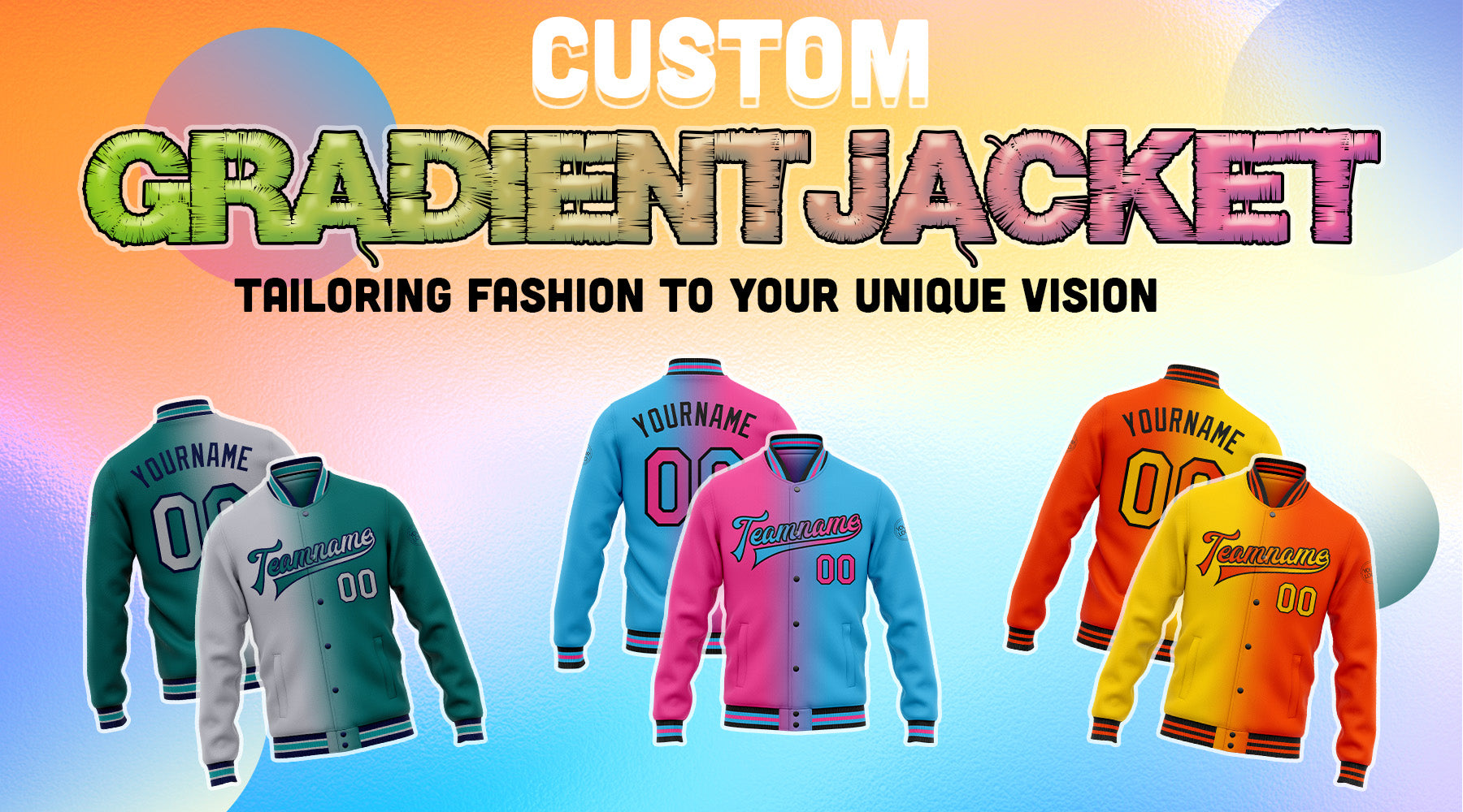 custom jacket gradient fashion jersey