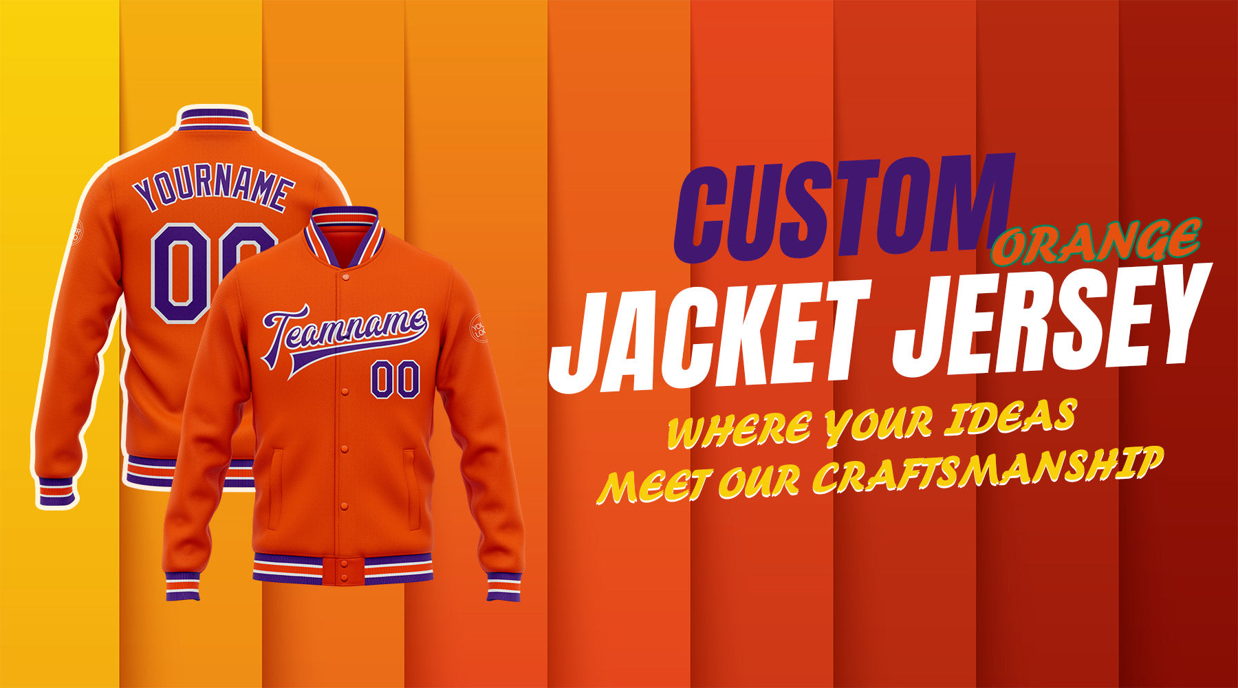 custom jacket orange jersey