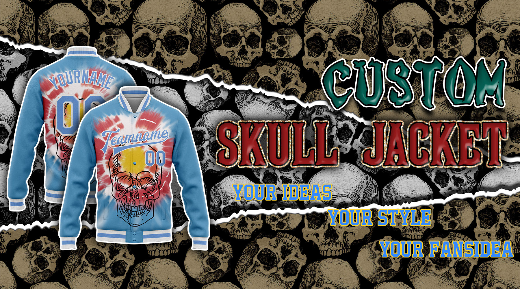 custom jacket skull fashion jersey