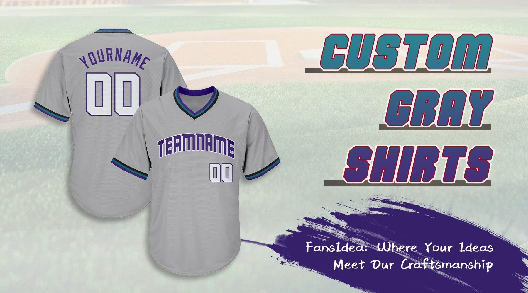 custom gray shirts jersey