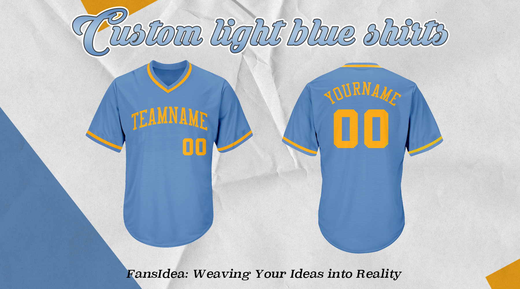 custom light blue shirts
