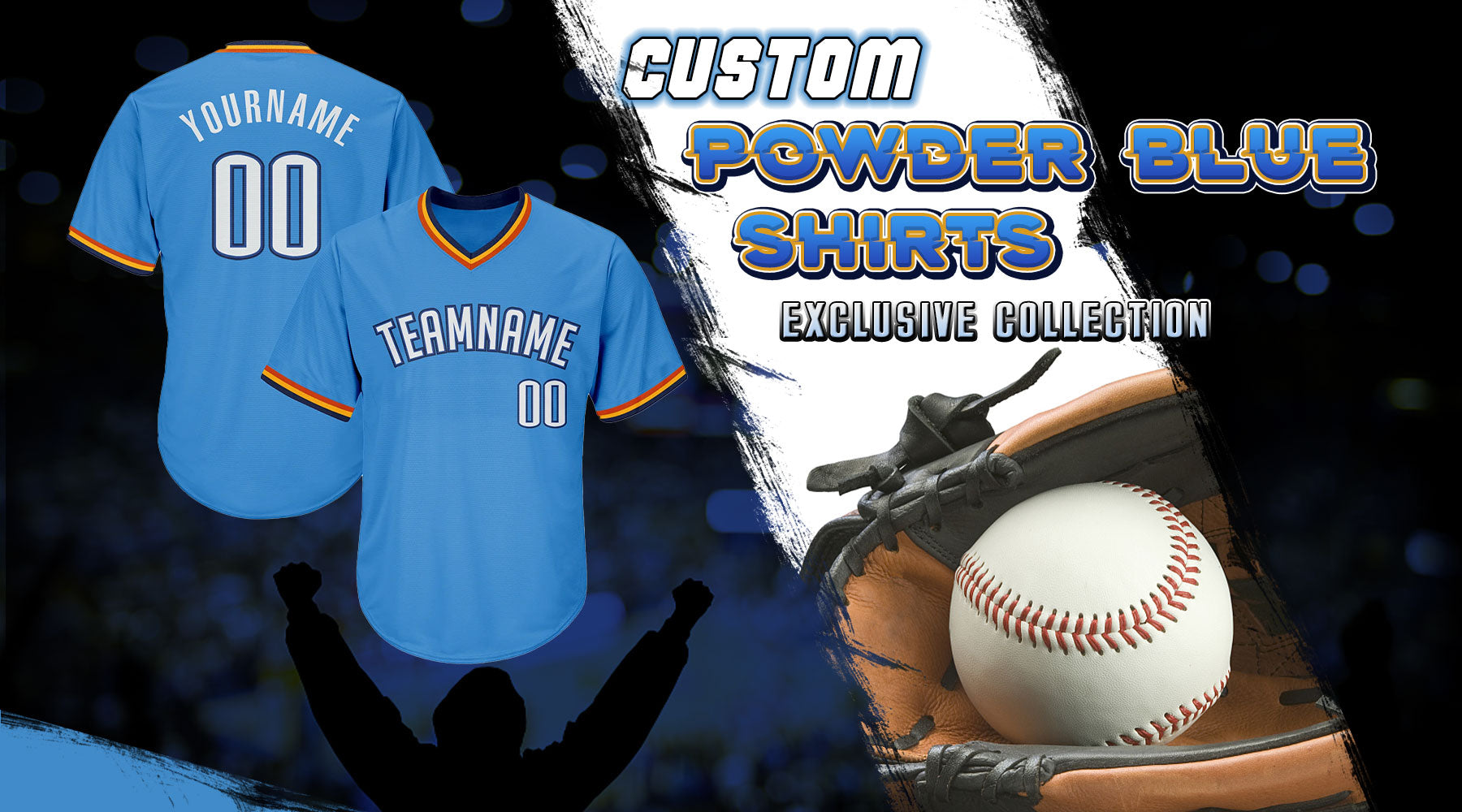 custom powder blue shirts