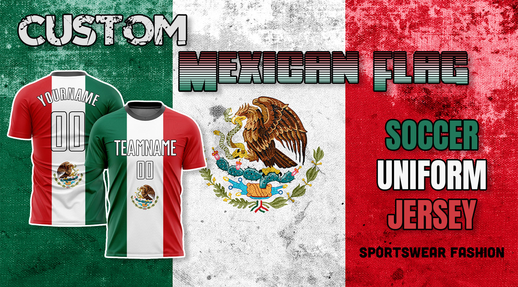 custom soccer mexico jersey