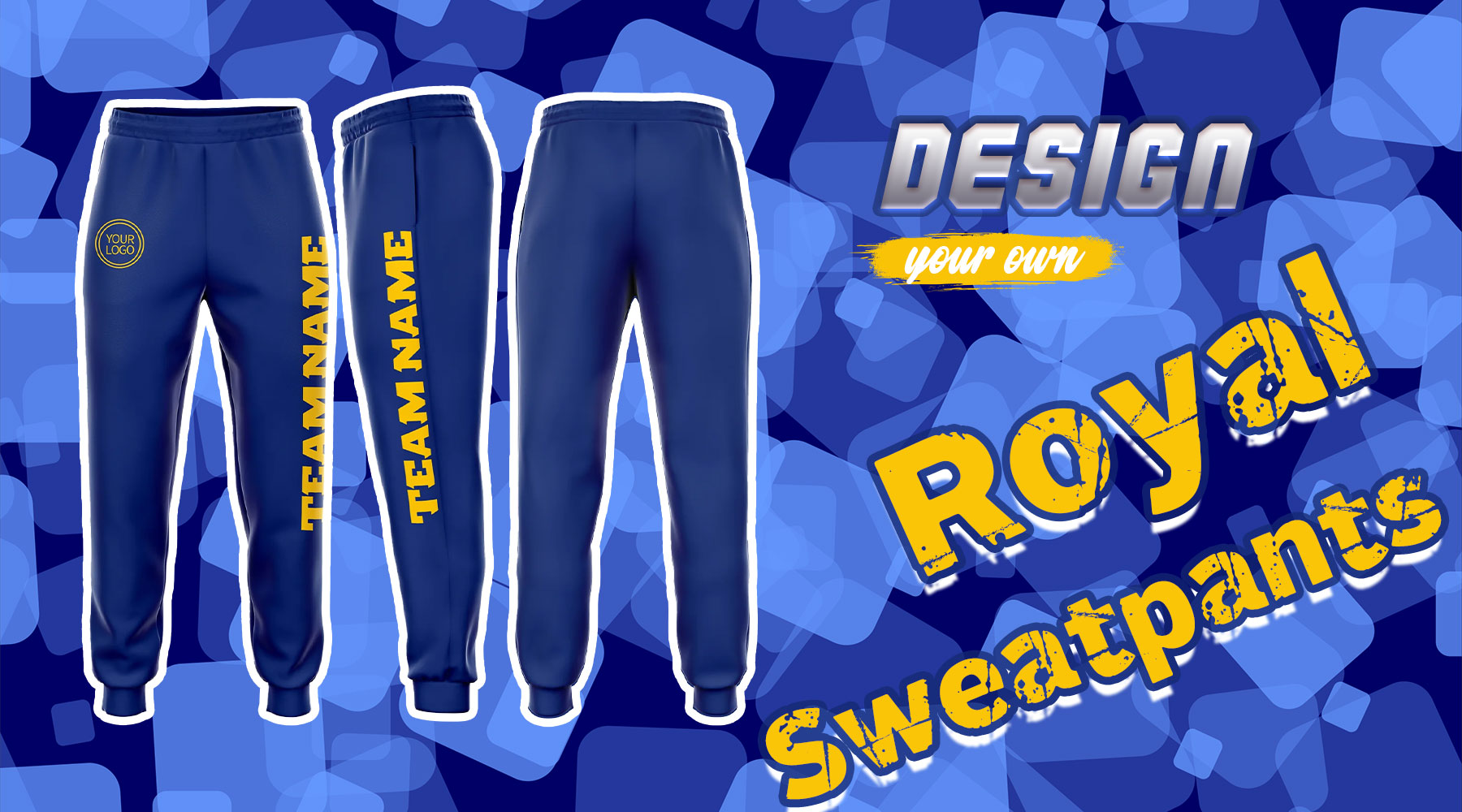 custom royal sweatpants
