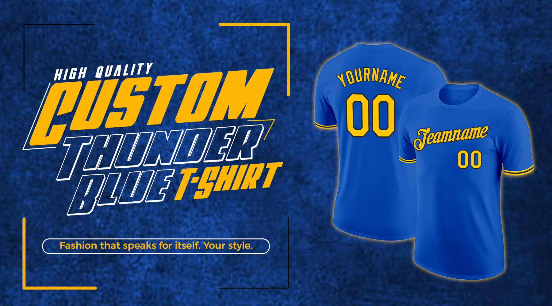 custom t shirt thunder blue