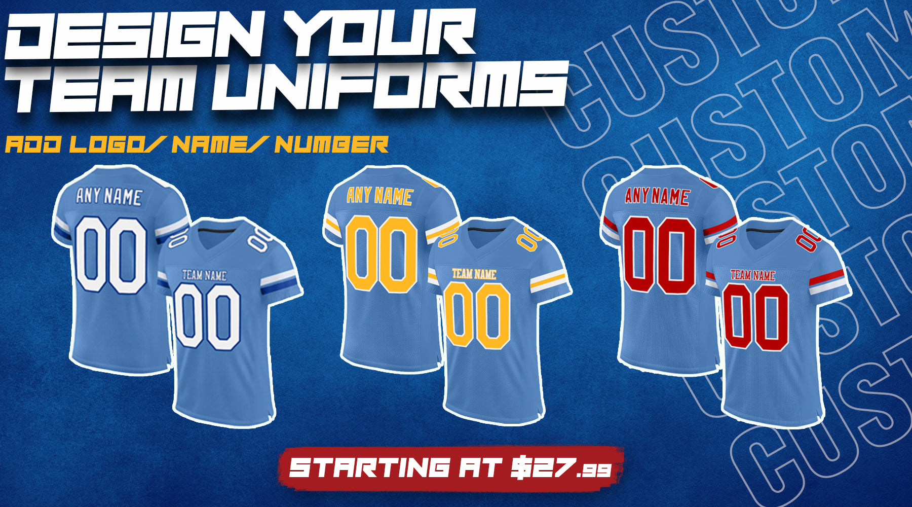 Custom Football Jerseys  Custom Team Football Uniforms - FansIdea