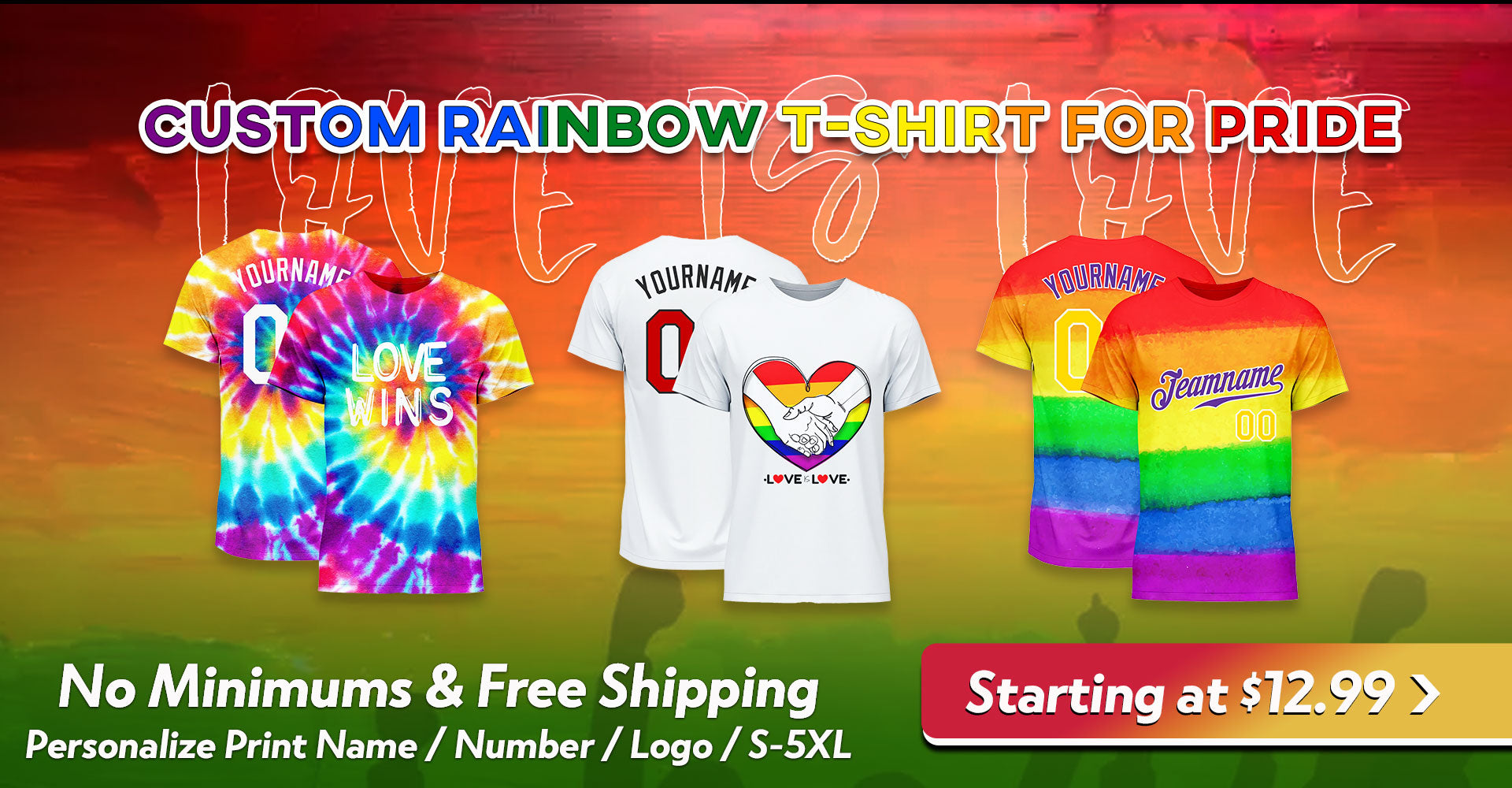 NHL Tampa Bay Lightning Custom Name Number LGBT Pride Jersey Sweatshirt