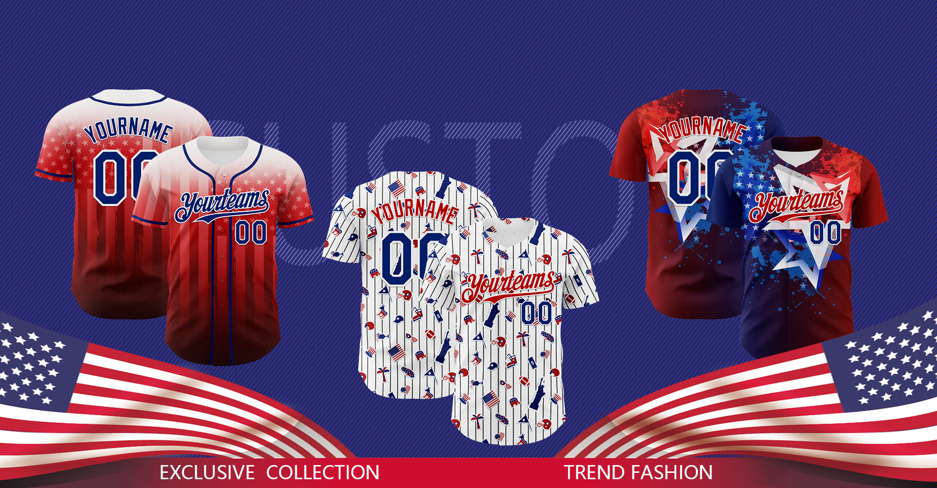 Custom National Flag Baseball Jerseys