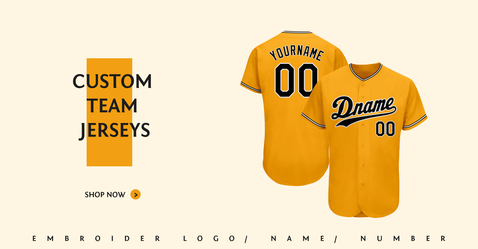 gold baseball jerseys custom