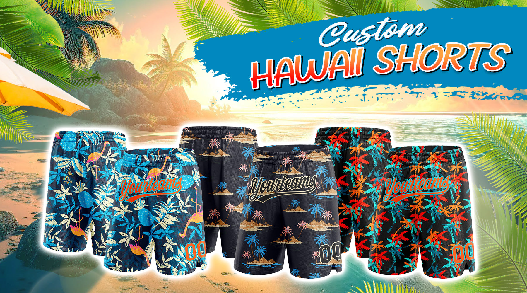 custom hawaii shorts