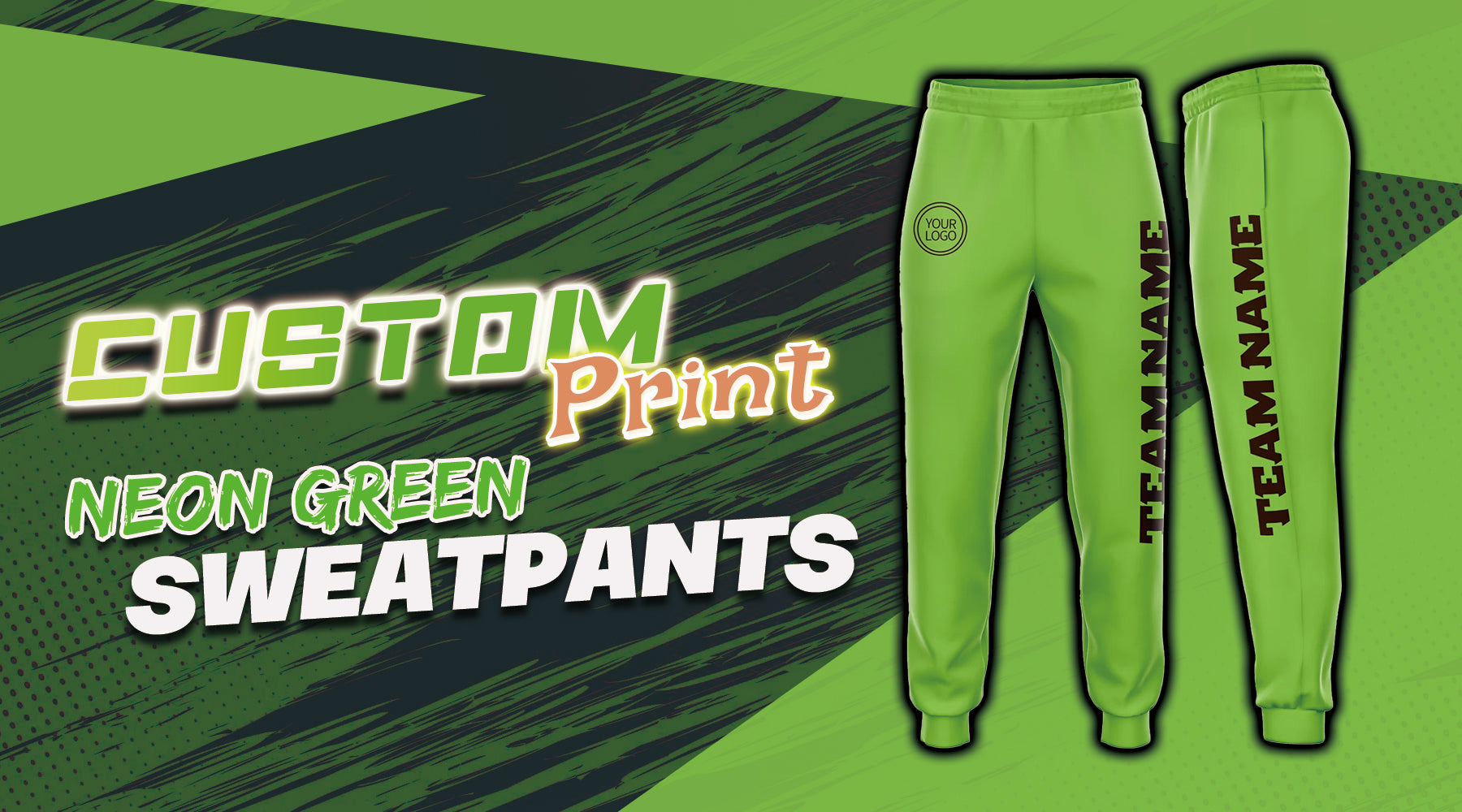 custom neon green sweatpants