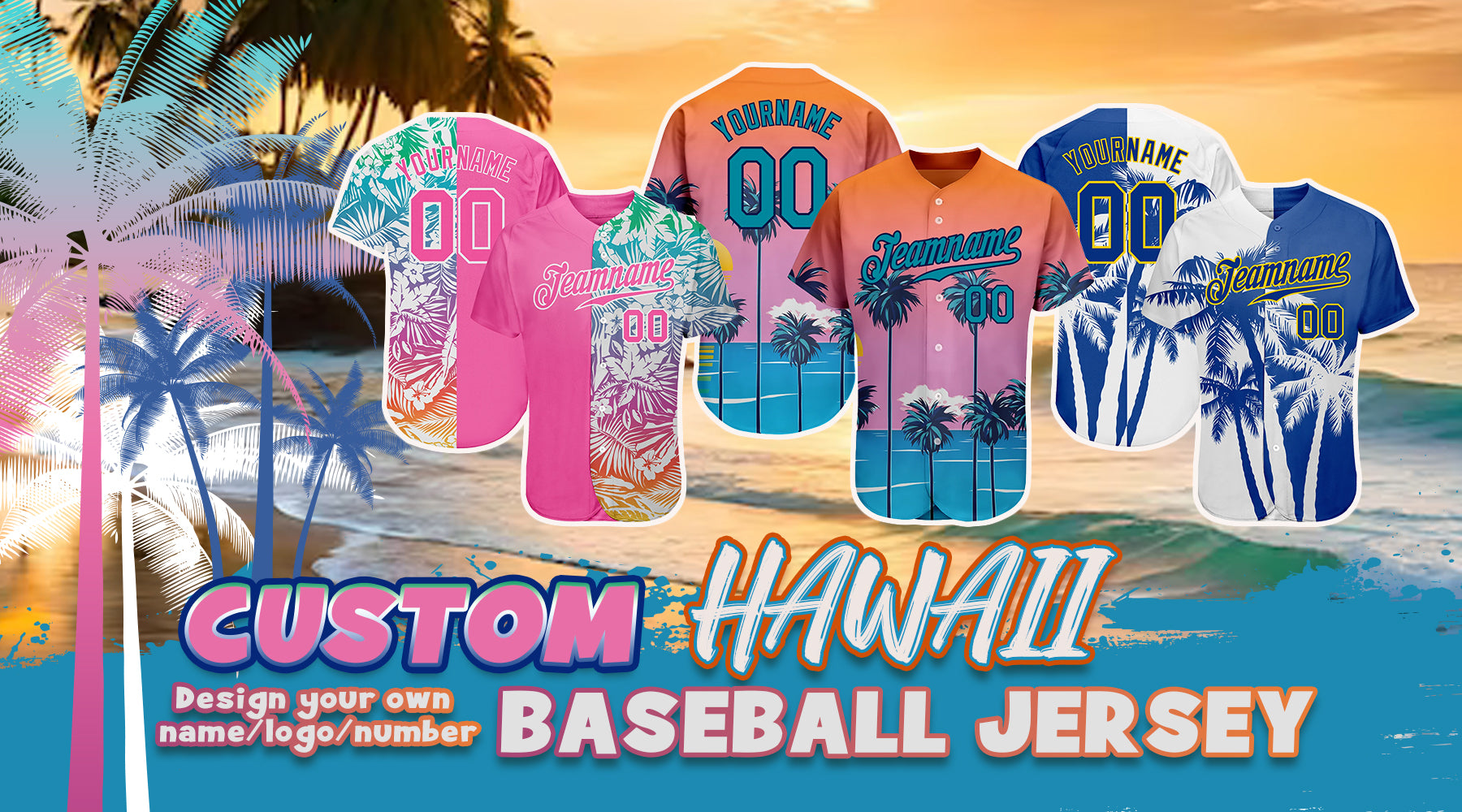 custom hawaii baseball jersey