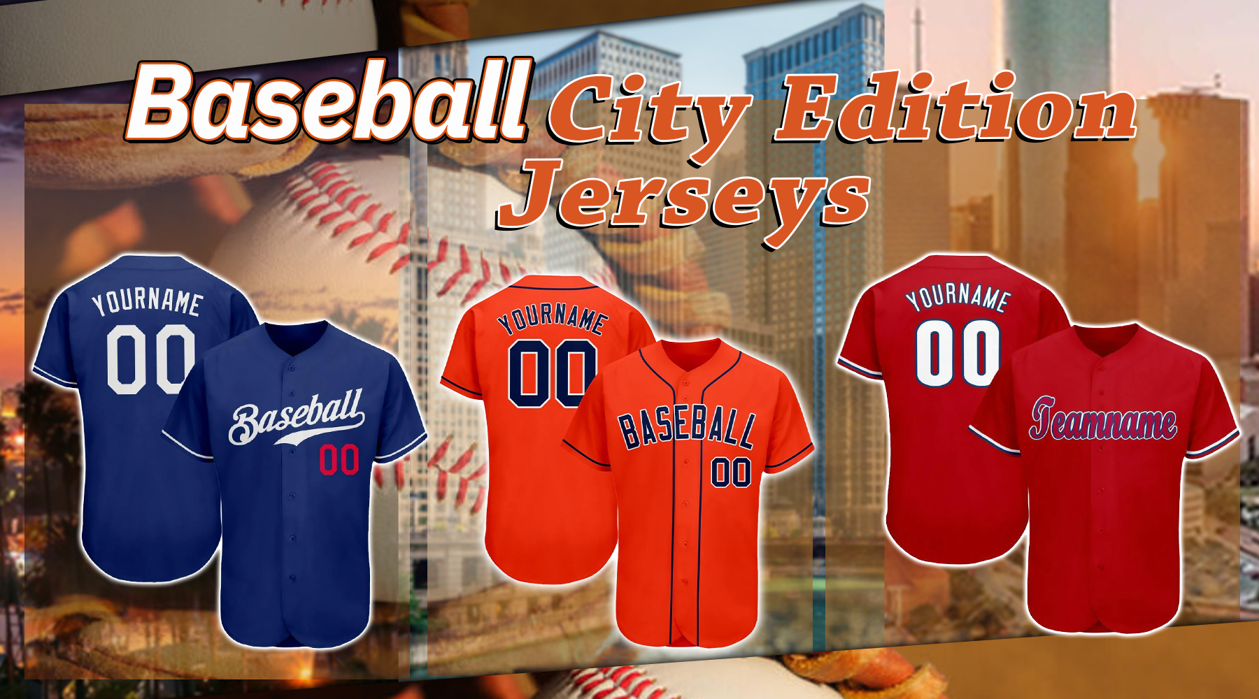 custom Baseball city edition jersey