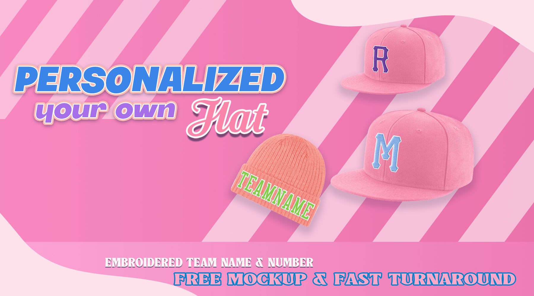 custom pink hat