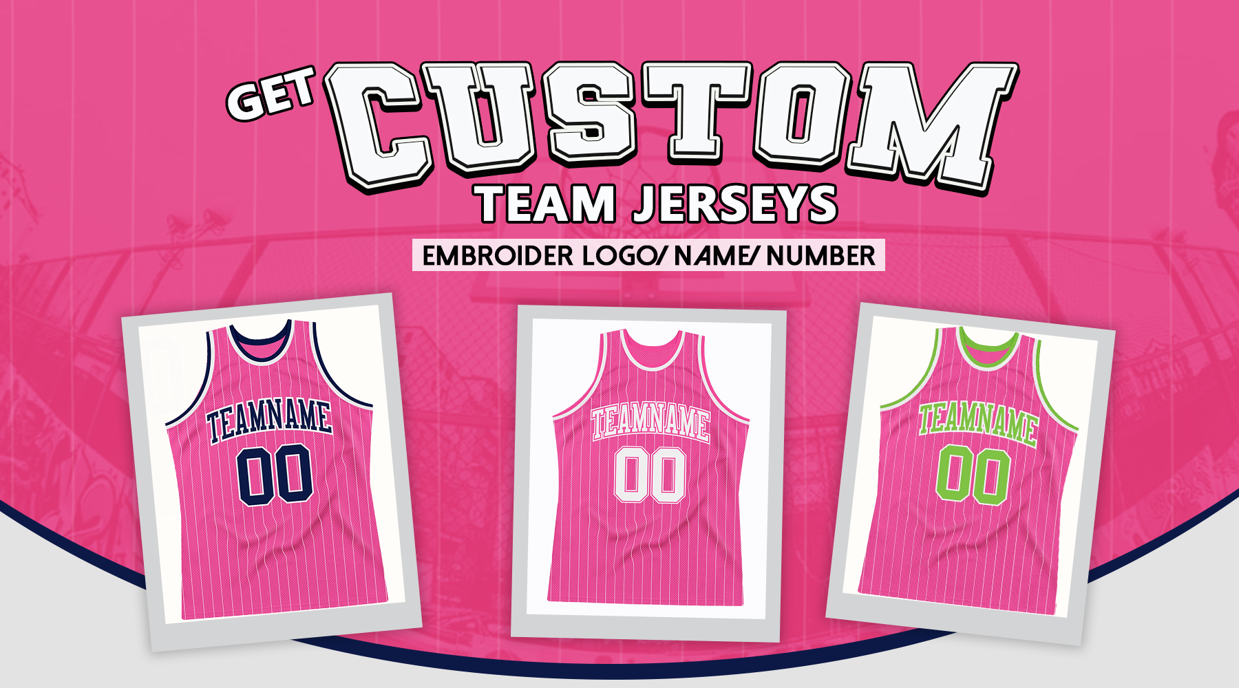 custom basketball pink pinstripe jersey