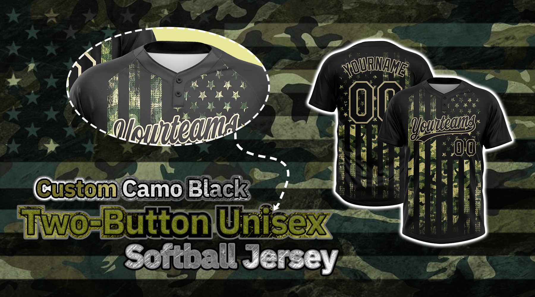 camouflage softball jersey