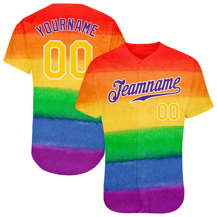 Custom Pride Baseball Jerseys | Rainbow Clothing | LGBT Flag Shirts ...