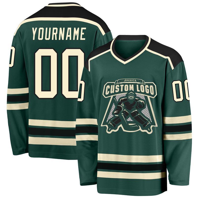 Custom Green Hockey Jerseys | Green Hockey Team Uniforms - FansIdea