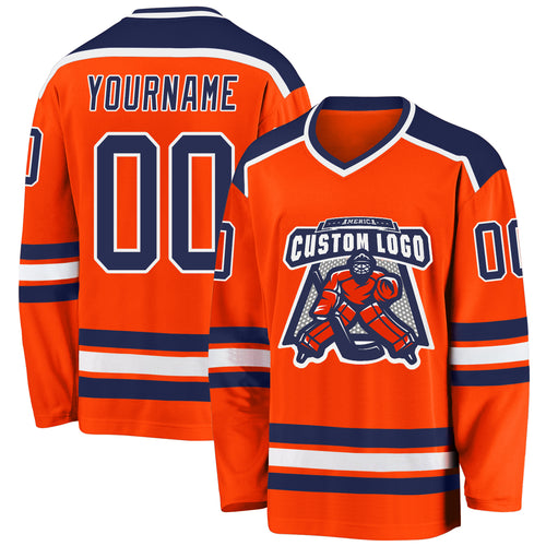 Custom Orange Hockey Jerseys | Orange Hockey Team Uniforms - FansIdea