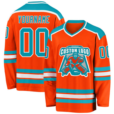 Custom Orange Hockey Jerseys | Orange Hockey Team Uniforms - FansIdea