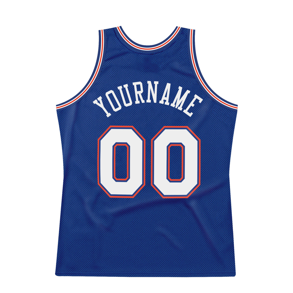 Custom Team Orange Basketball White Royal Rib-Knit Jersey Discount ...