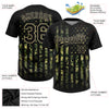 Custom Camo Black-Old Gold 3D American Flag Salute To Service Two-Button Unisex Softball Jersey