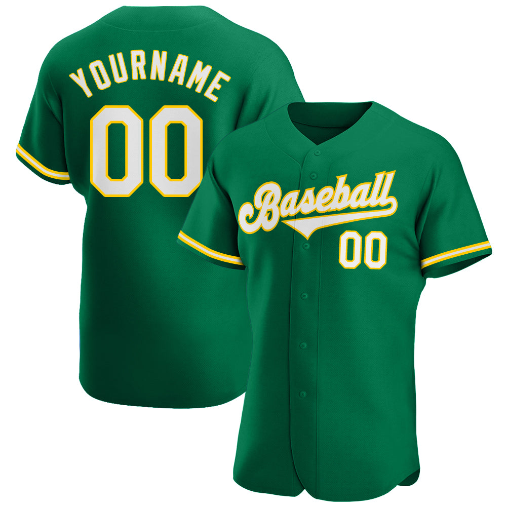 green and gold baseball jerseys